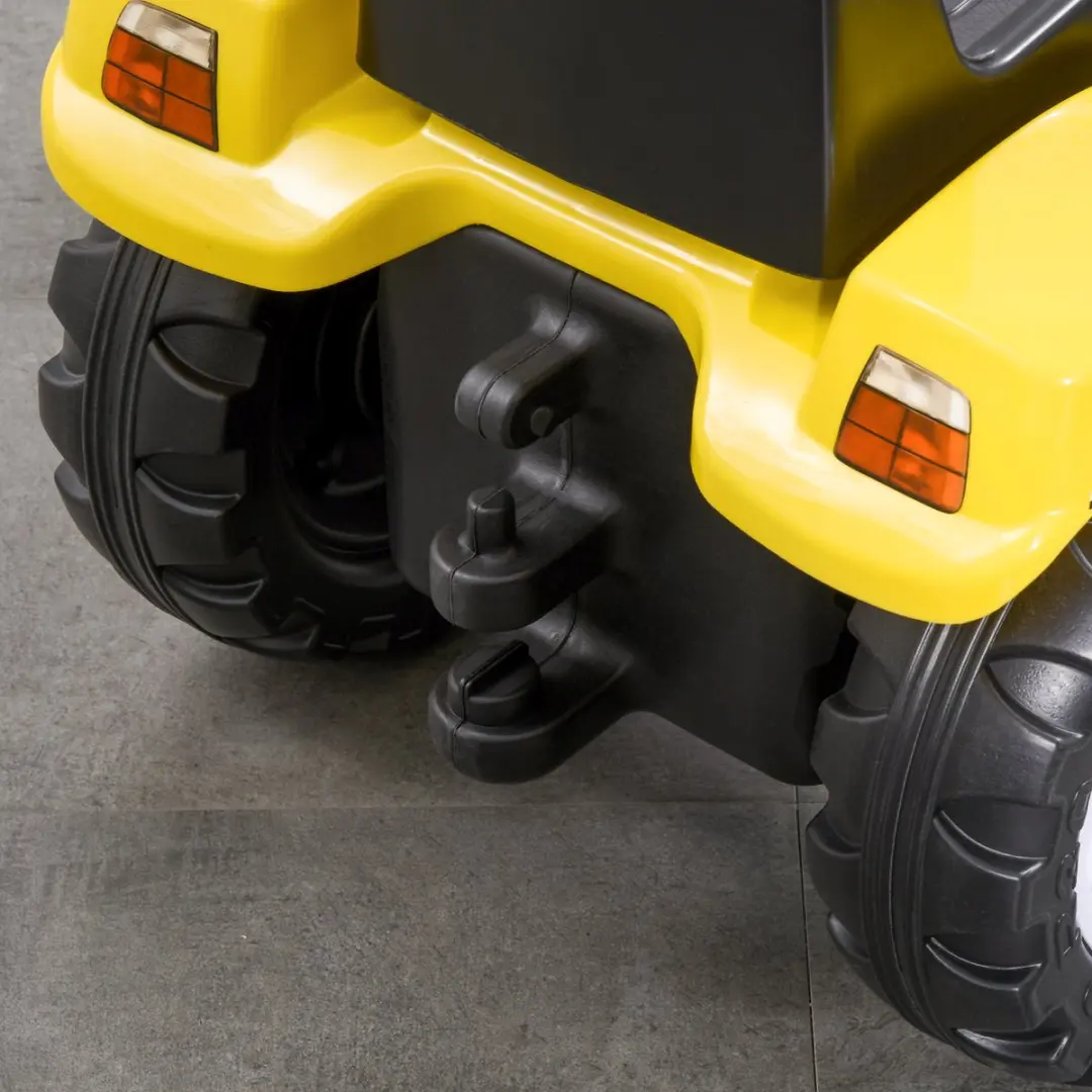 Homcom Kinderrijauto - 114x41x52cm - Zwart/Geel