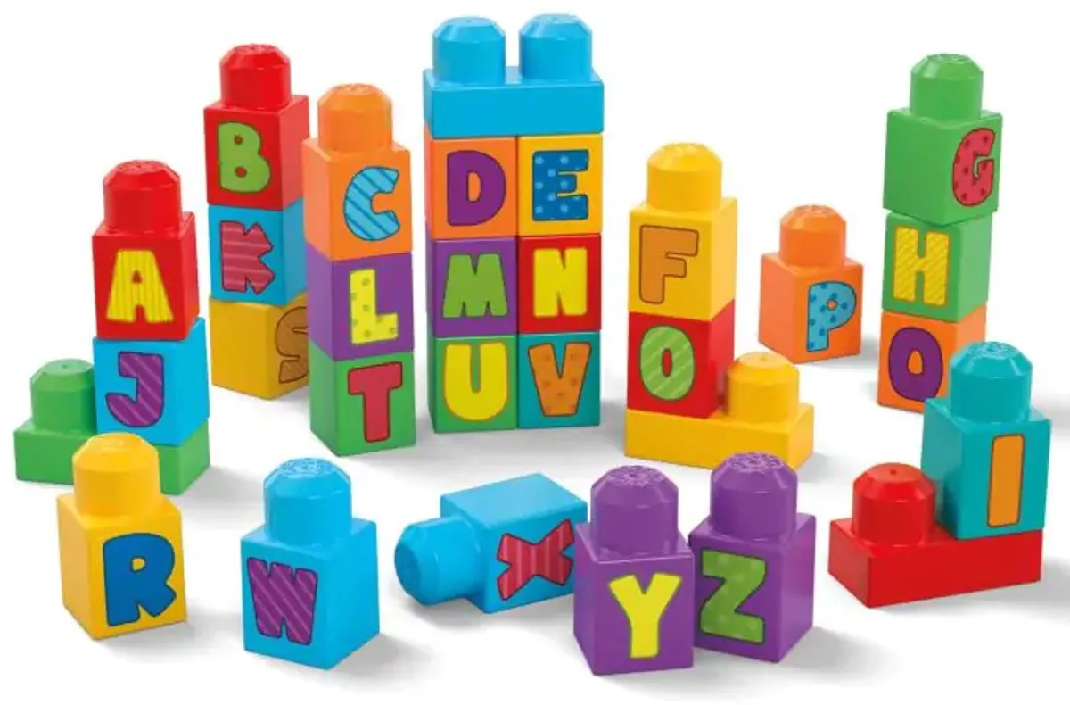 Mattel Mega Bloks ABC Blokken - 30 Stuks - Verschillende Kleuren