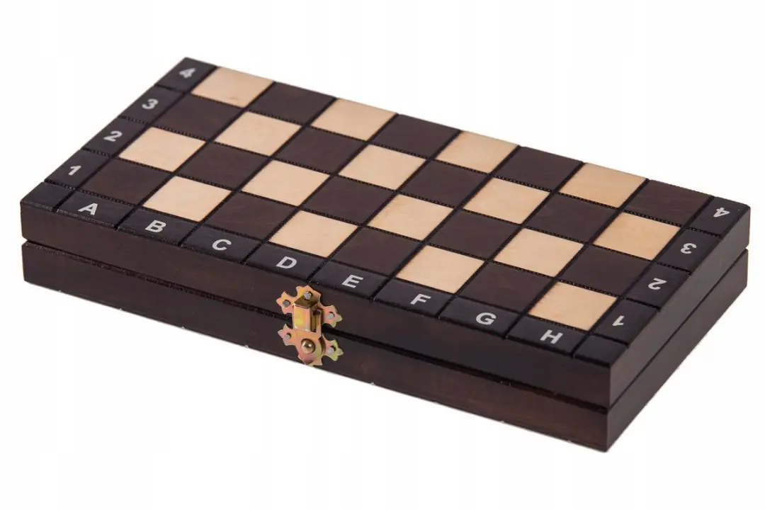 Square Enix LION Mini 3-in-1 Houten Spel - Schaak/Dammen/Backgammon 26,5cm