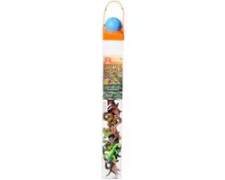 PIA Soft Toys Reptielen Speelfiguren - 12 Stuks - Meerkleurig