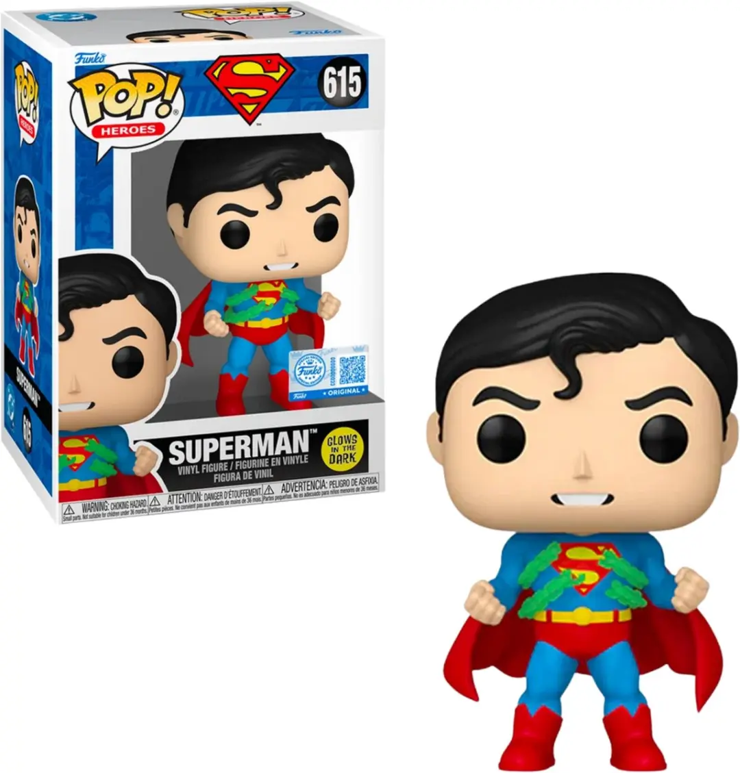 Funko Pop Heroes Superman Gloeit in het donker