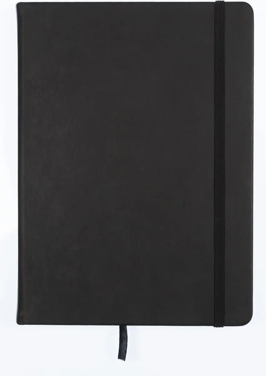Kangaro Schetsboek A5 Zwart - PU Hardcover met Elastiek & Lint