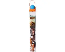 PIA Soft Toys Wilde Dieren Speelfiguren - 12 Stuks - Meerkleurig