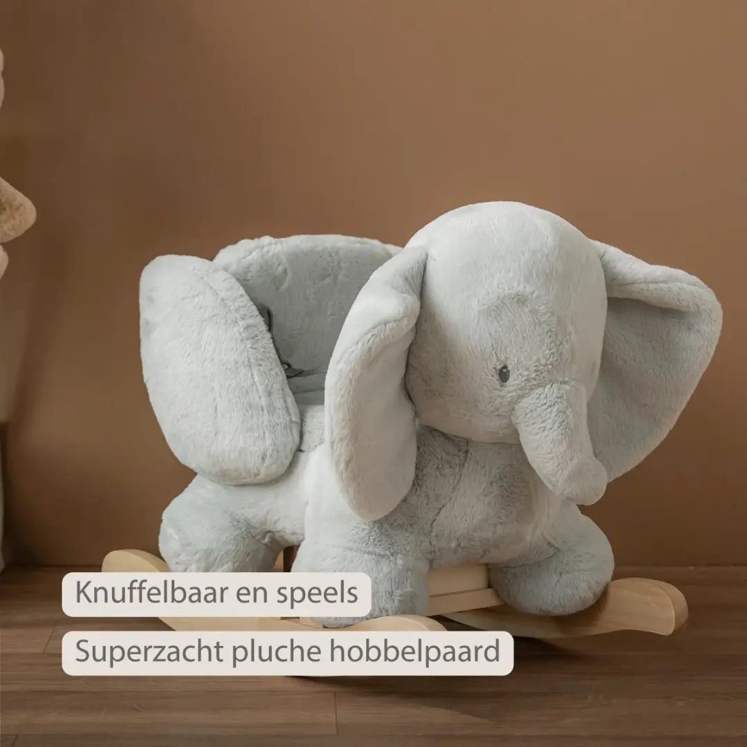 Nattou LouLou Hobbelpaard Olifant 60cm - Lindegroen - afbeelding 6 van 6