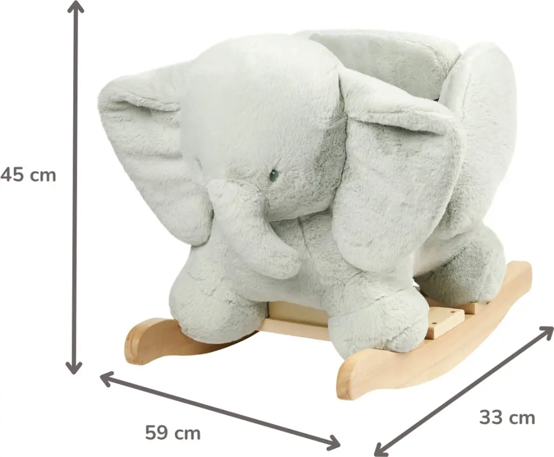 Nattou LouLou Hobbelpaard Olifant 60cm - Lindegroen