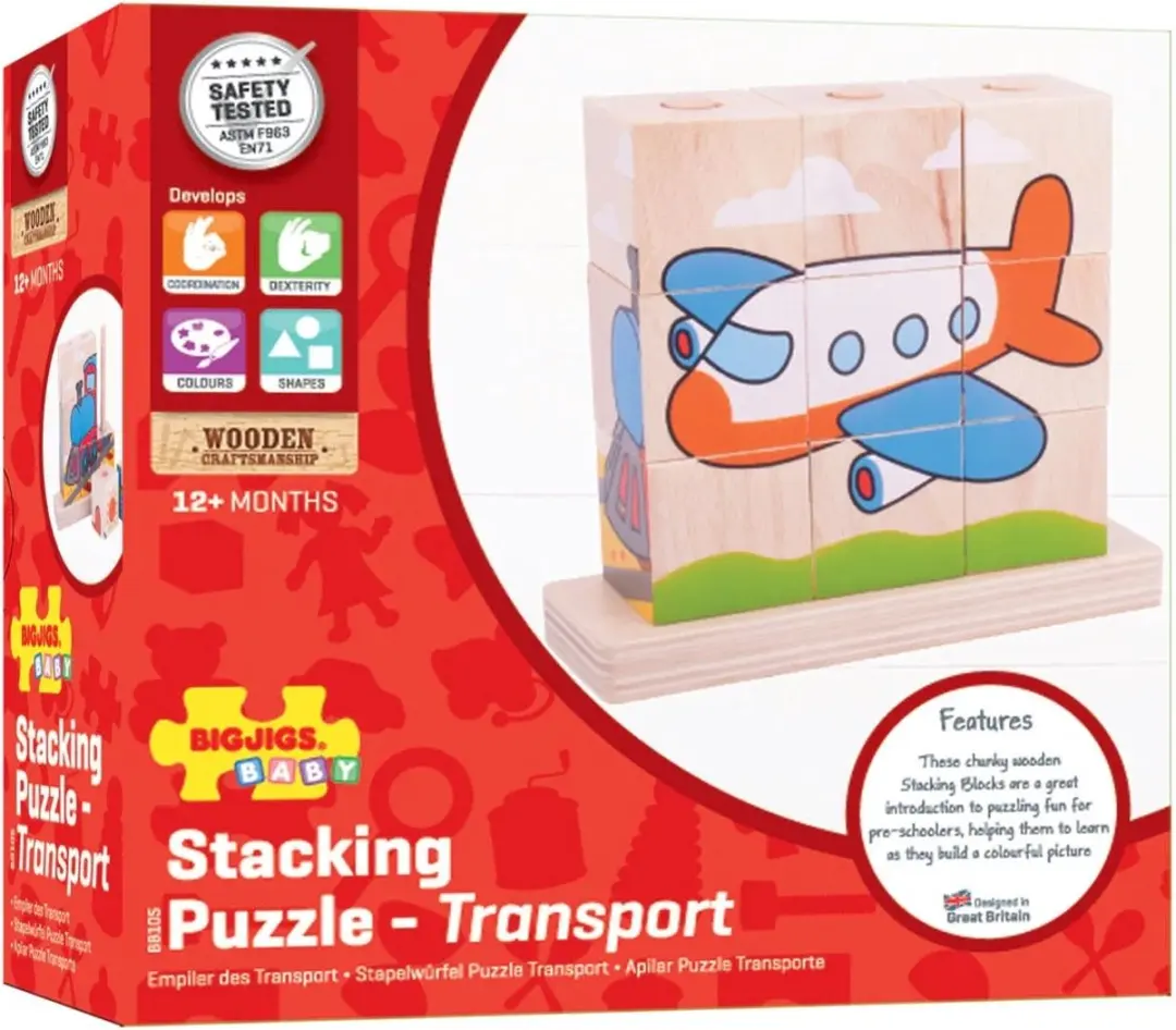 BIGJIGS BB105 Stapelblokken - Meerkleurig