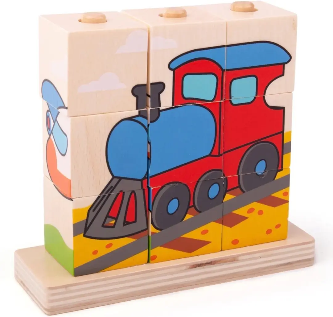 BIGJIGS BB105 Stapelblokken - Meerkleurig