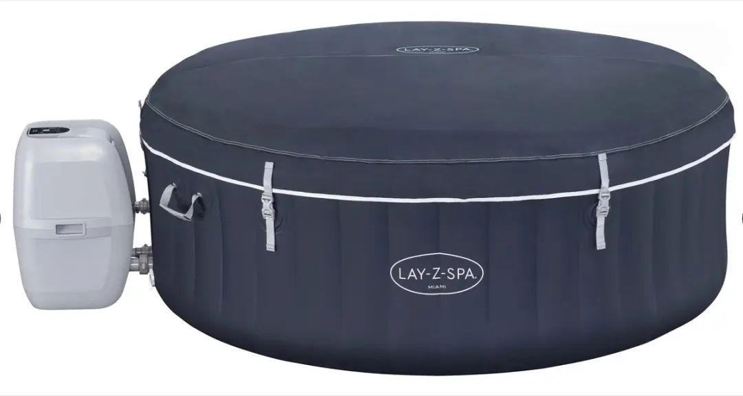 Bestway LAY-Z-SPA Miami AirJet 6001C - 120 Jets - 669L - Zwart/Antraciet