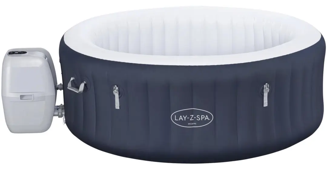 Bestway LAY-Z-SPA Miami AirJet 6001C - 120 Jets - 669L - Zwart/Antraciet
