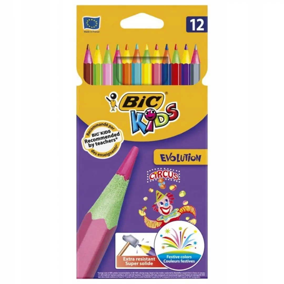 Bic Evolution Kleurpotloden 12 Stuks - Multicolor