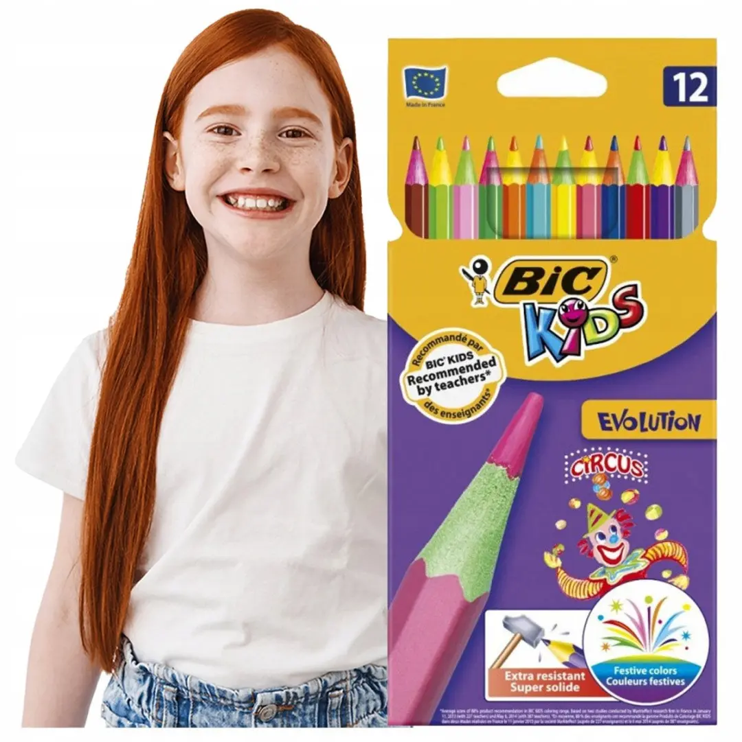 Bic Evolution Kleurpotloden 12 Stuks - Multicolor