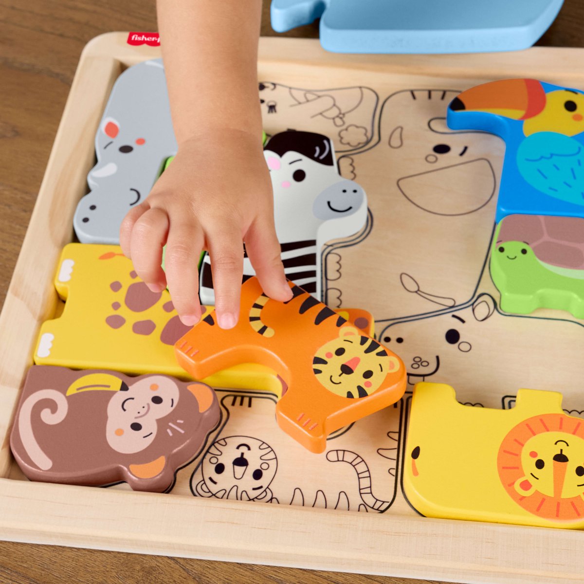 Mattel houten dierenpuzzel van Fisher-Price - educatief speelgoed.