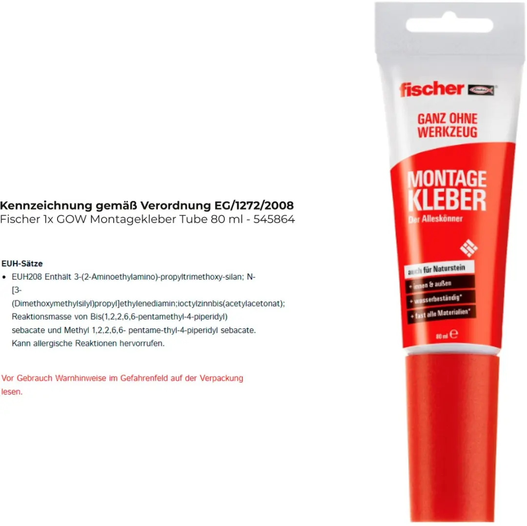 Fischer GOW Montagekit 545864