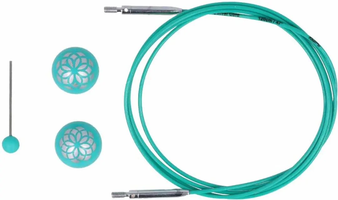 KnitPro Swivel 360 Verwisselbare Kabel 120cm - Blauwgroen