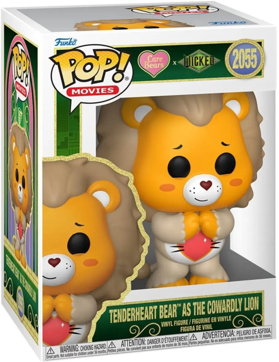 Funko Wicked x Care Bears POP! FK93388 Tenderheart Bear als Cowardly Lion - 9cm - Multicolor