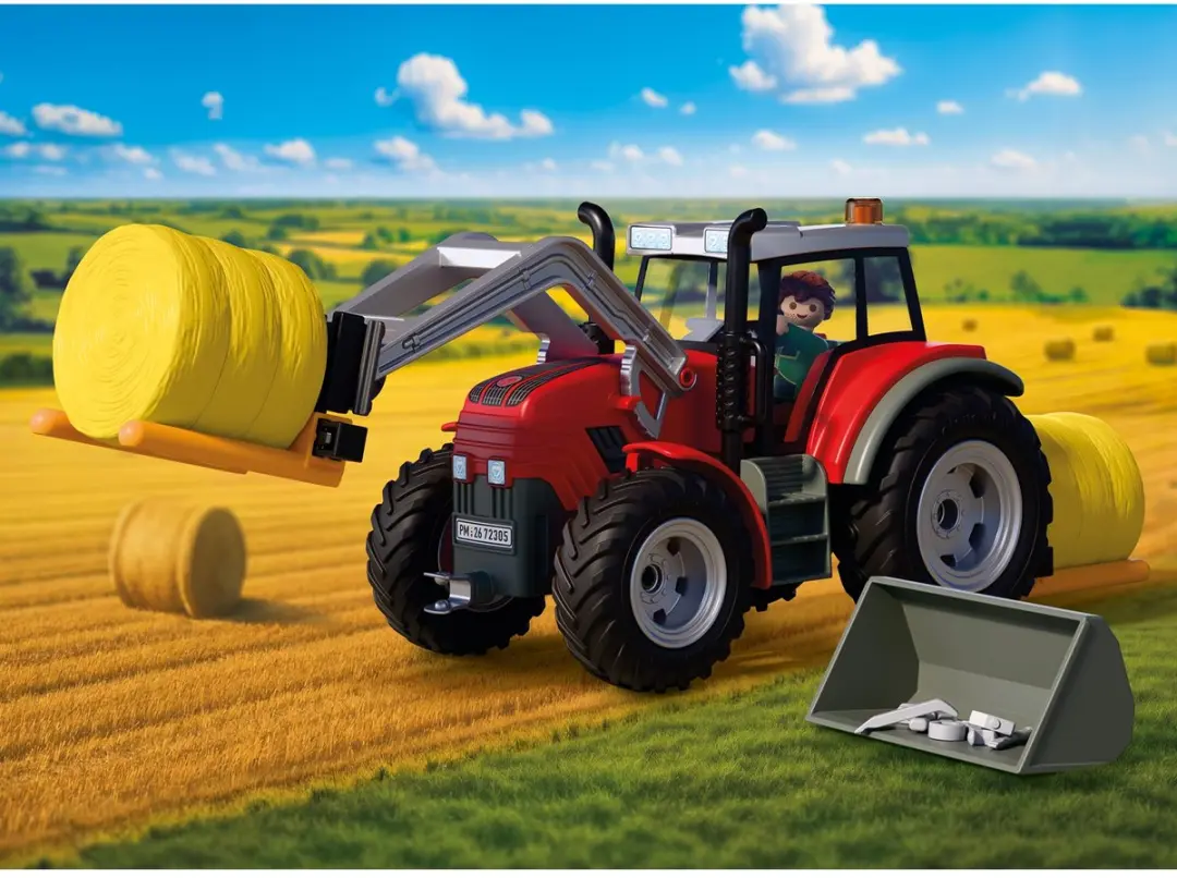 Playmobil Grote Tractor met Hooibalen P-72305 - Multicolor