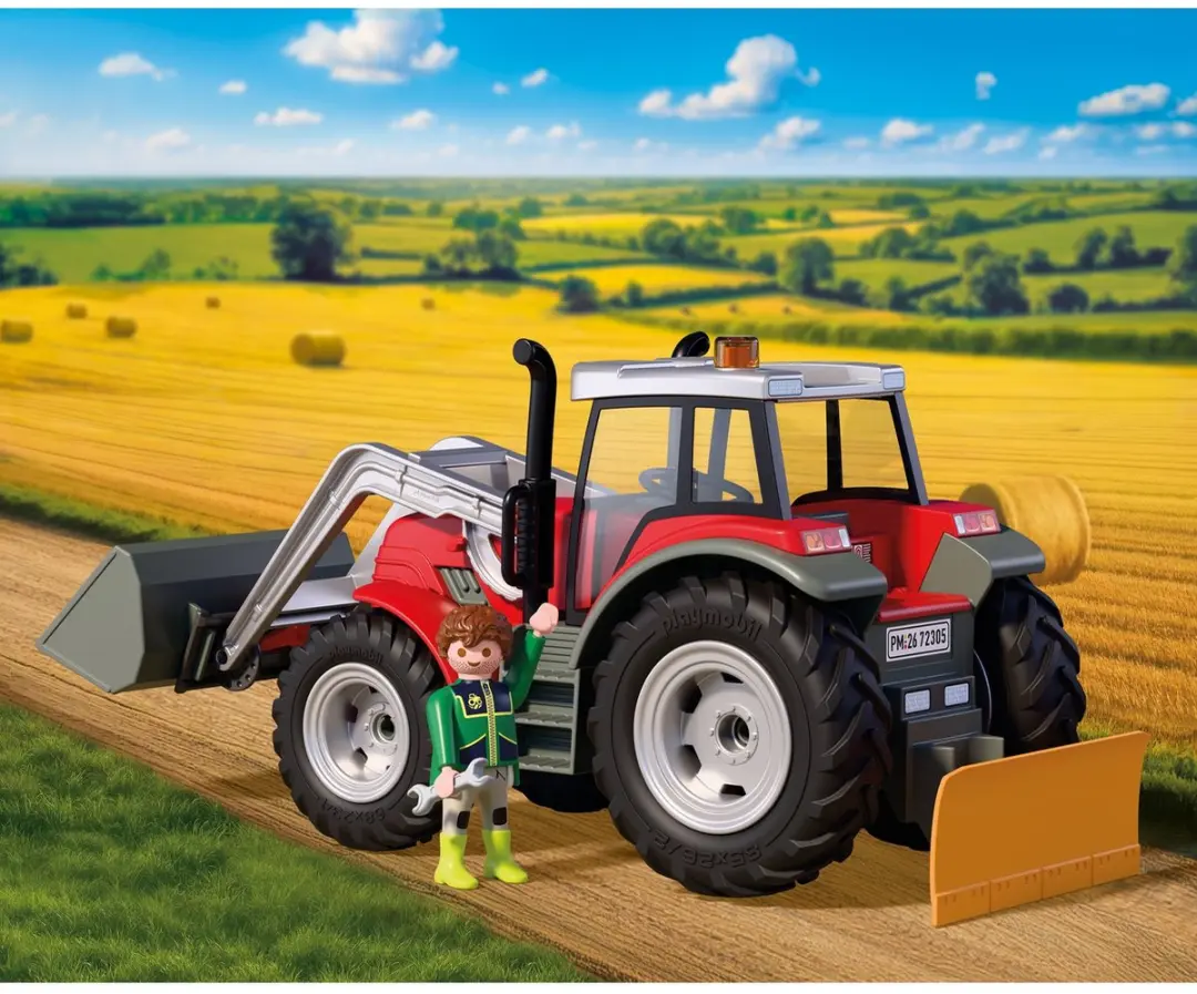 Playmobil Grote Tractor met Hooibalen P-72305 - Multicolor