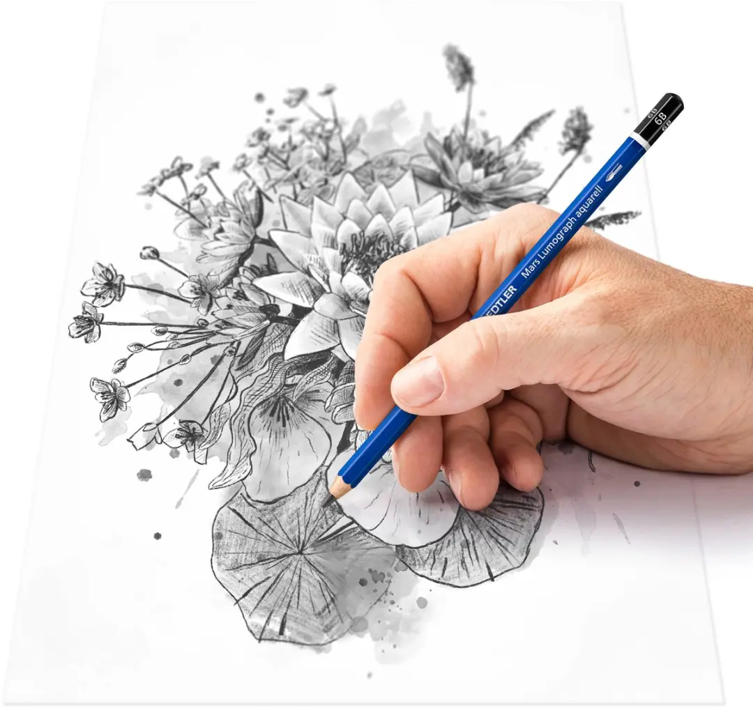 STAEDTLER Lumograph Aquarell Potloodset 3-delig - Blauw