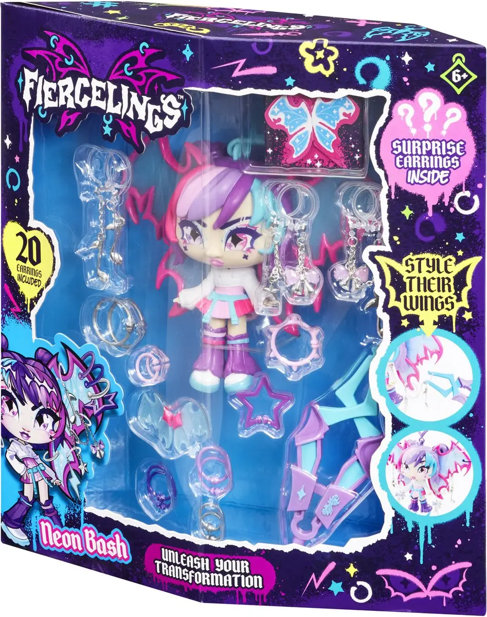 Goliath Fiercelings Neon Bash Deluxe Keychain - Modepop
