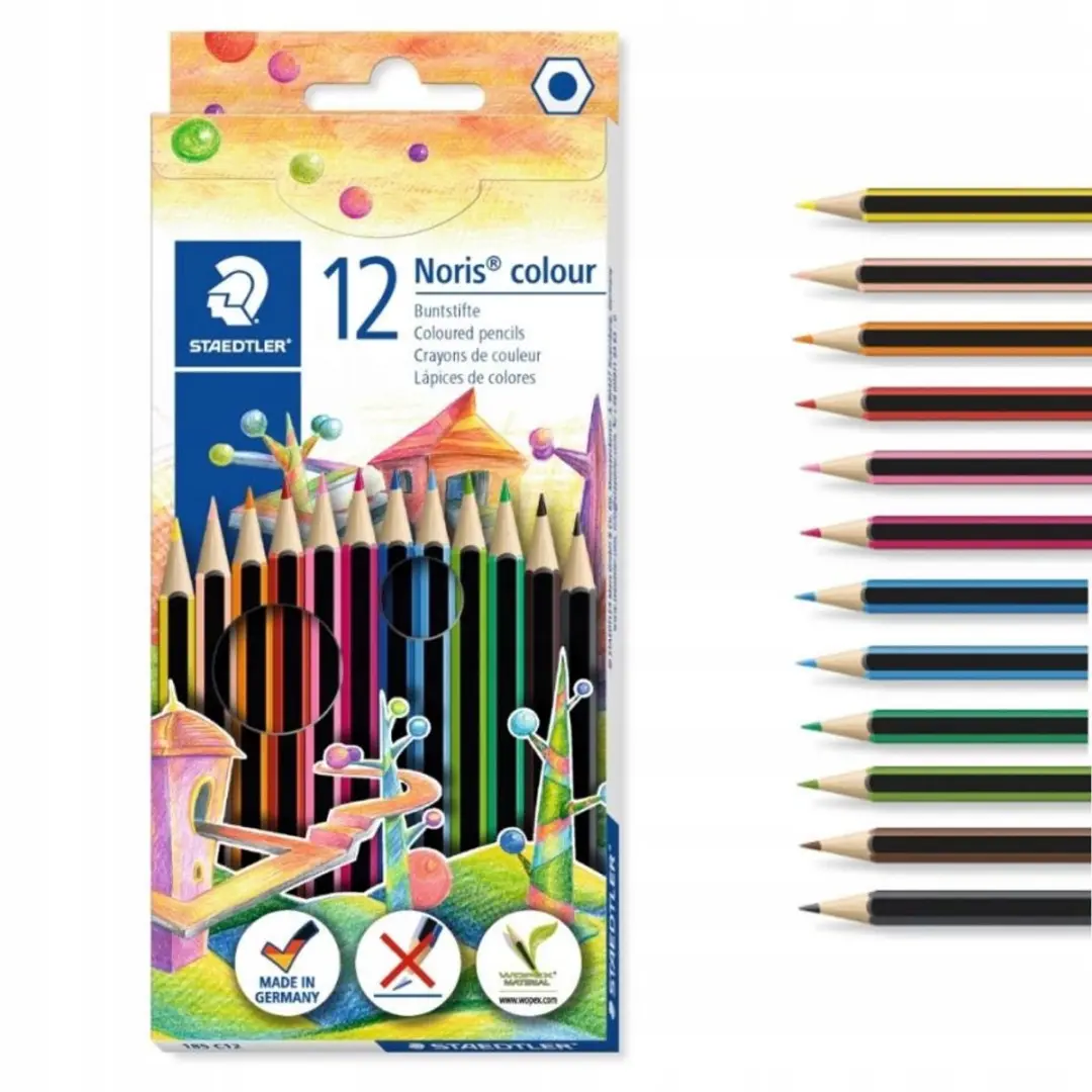 STAEDTLER Noris Kleurpotloodset 12 Kleuren - 4 Stuks