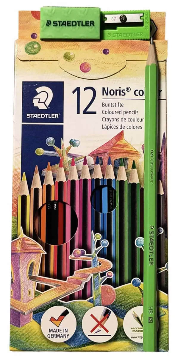 Staedtler Noris Kleurpotloodset 12 kleuren + accessoires
