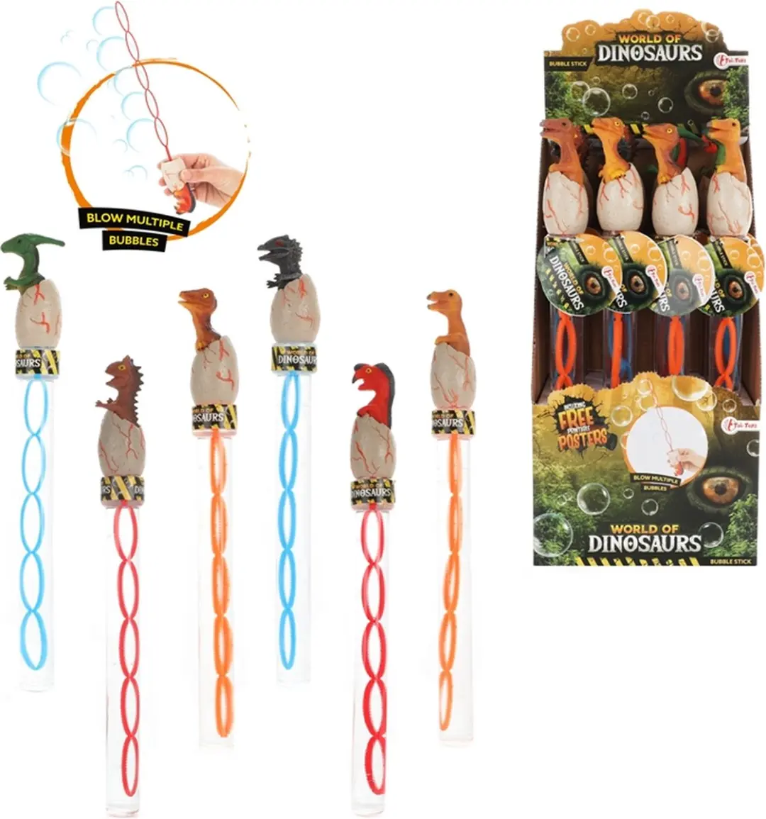 Toi-Toys Bellenblaas Staaf Dinosaurus 61055Z - Meerkleurig