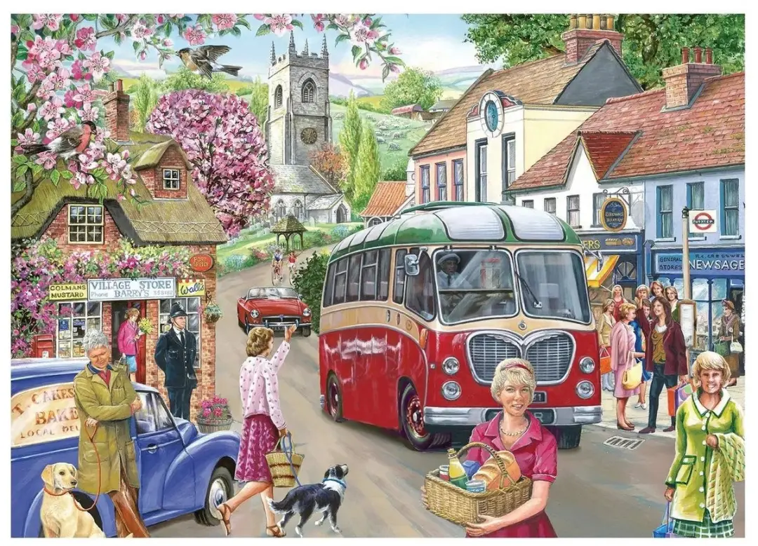 House Of Puzzles Here Comes the Bus 500-delig Puzzel - Meerkleurig