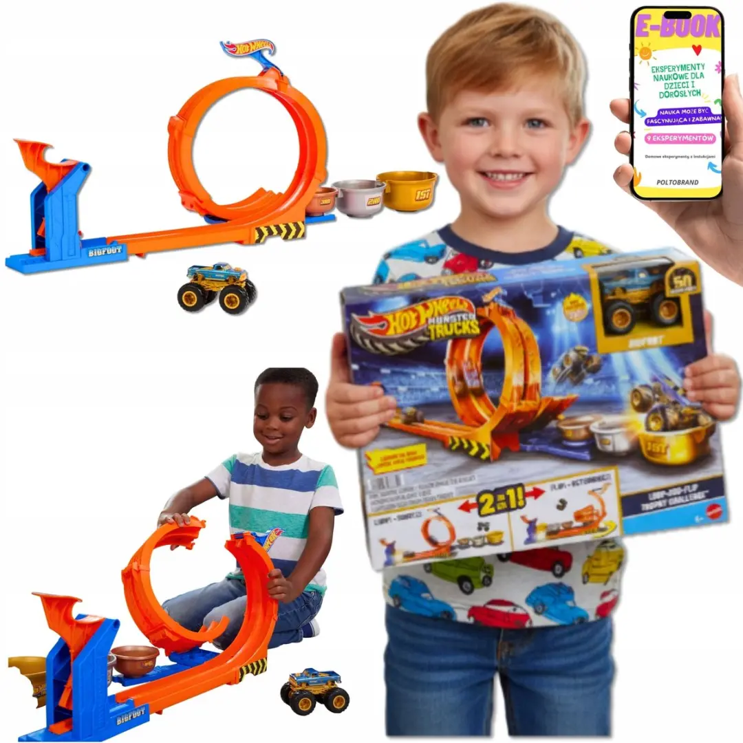 Hot Wheels Monster Truck Bigfoot 50 Jaar Loop & Trofee Springset