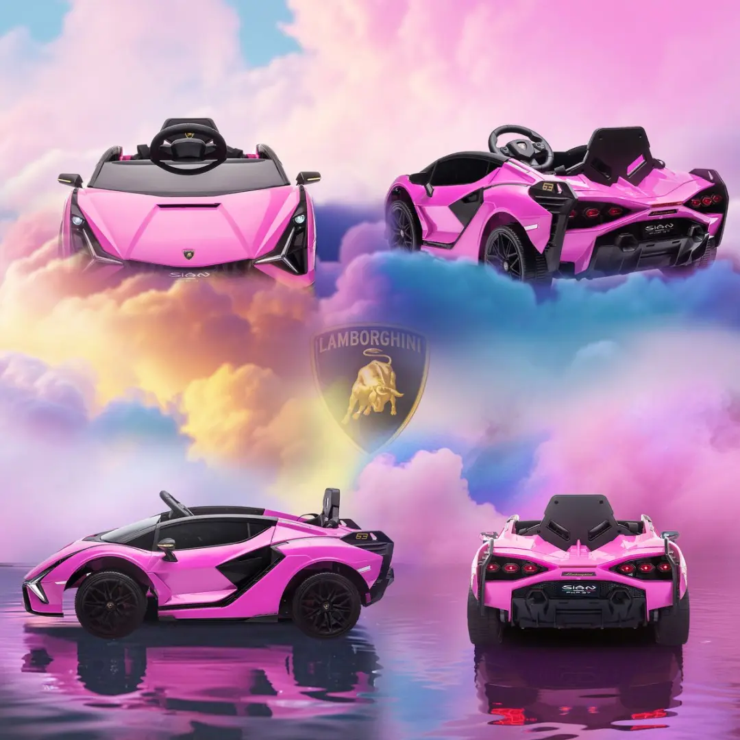 Homcom Rijauto Kunststof Roze 108x62x40cm - 1 Accu