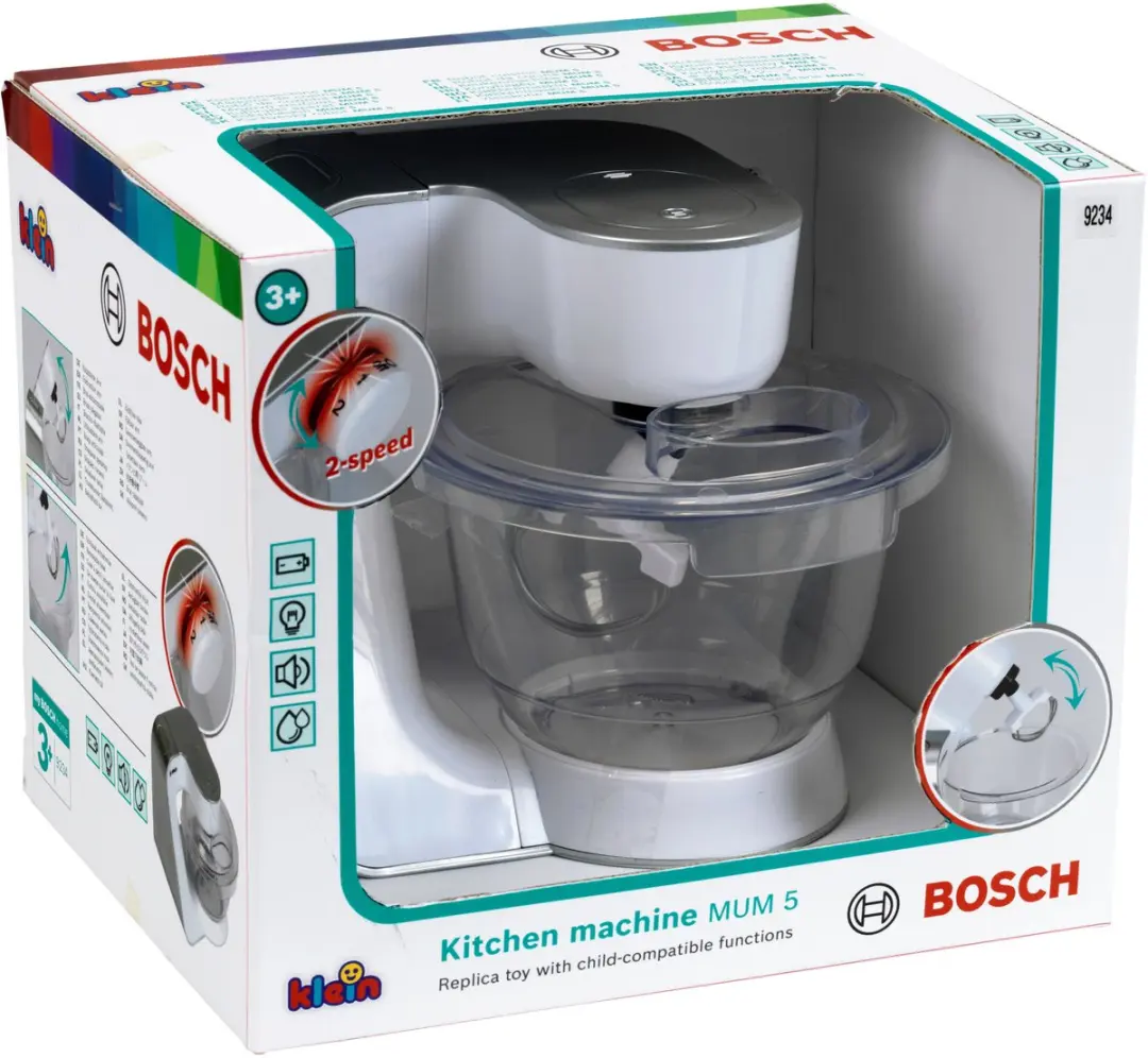 Klein Toys Bosch Mini Speelgoed Keukenmachine - Zilver - afbeelding 6 van 6