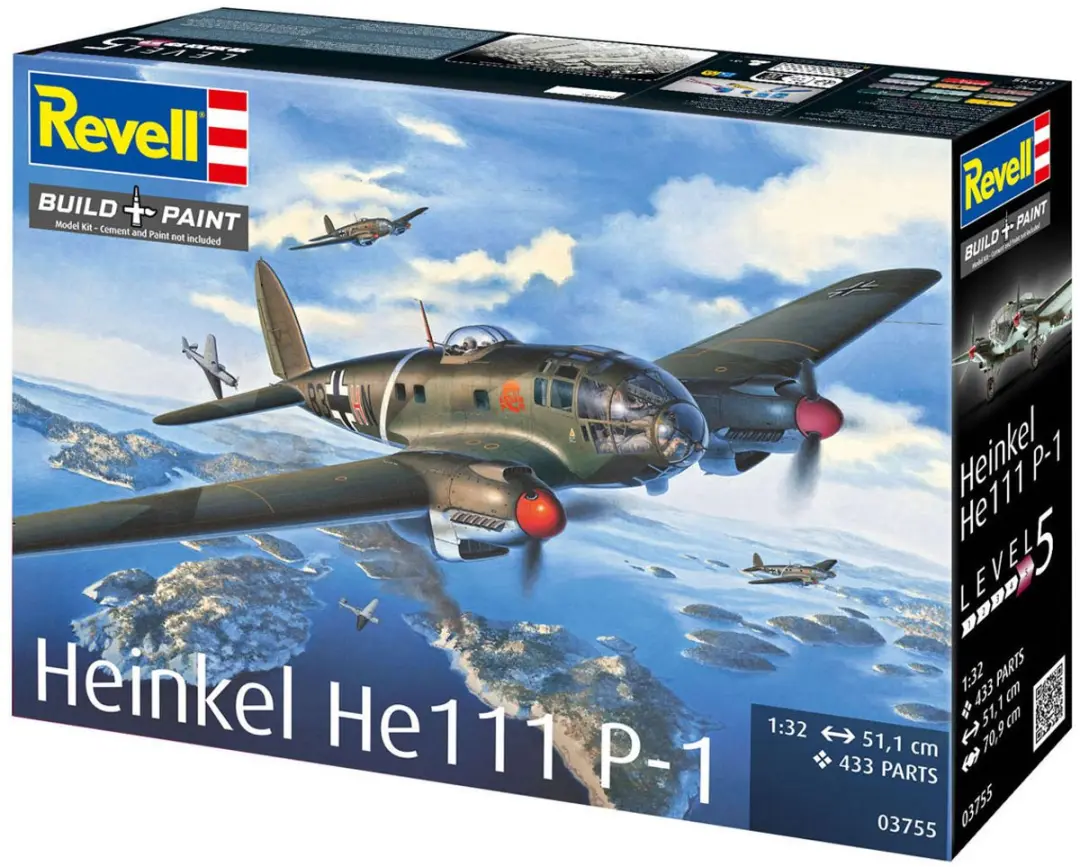 Revell Heinkel He 111P-1 1:32 Modelbouwpakket - Multi kleuren