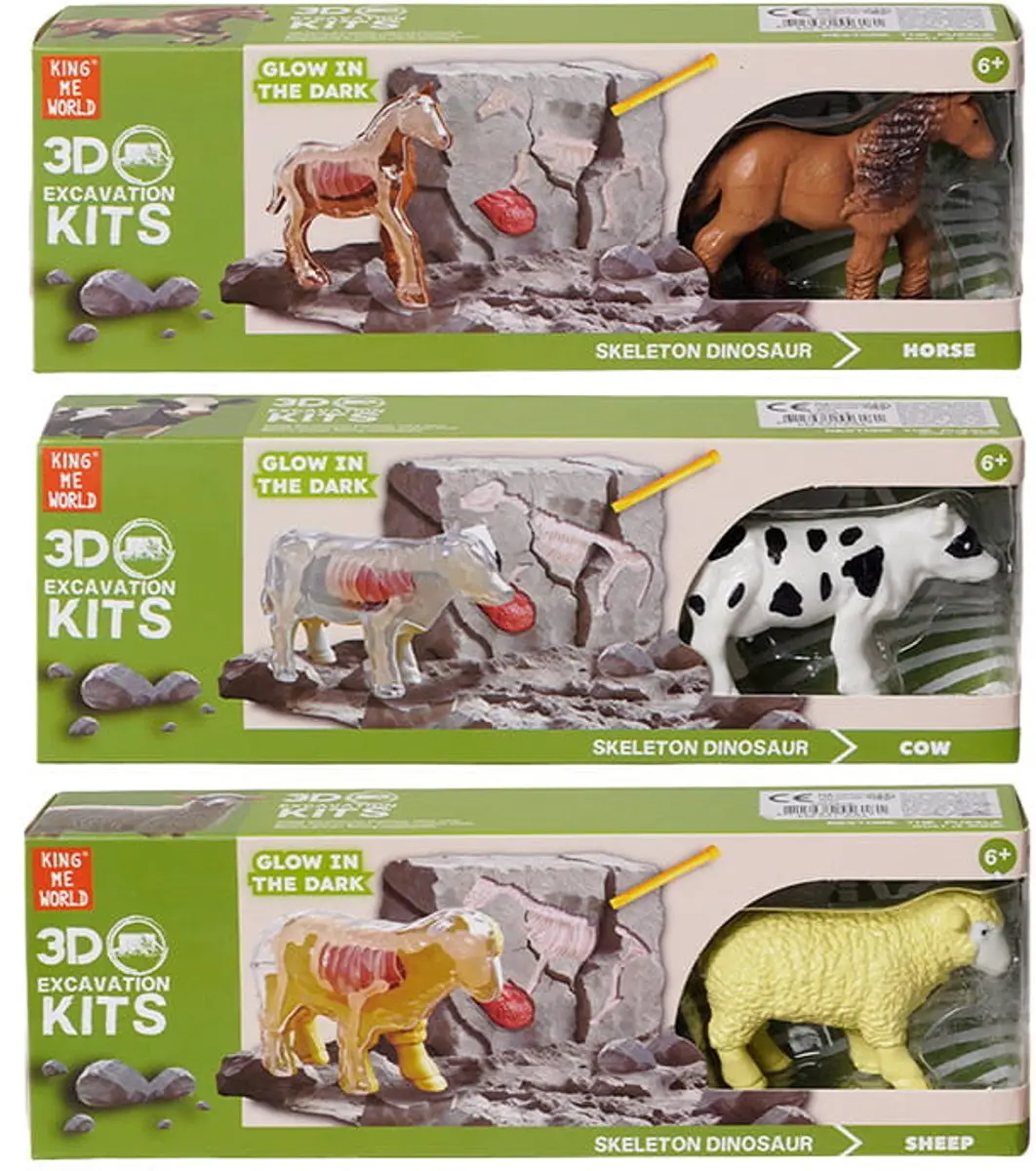 PIA Soft Toys Boerderijdieren 3D Opgravingsset