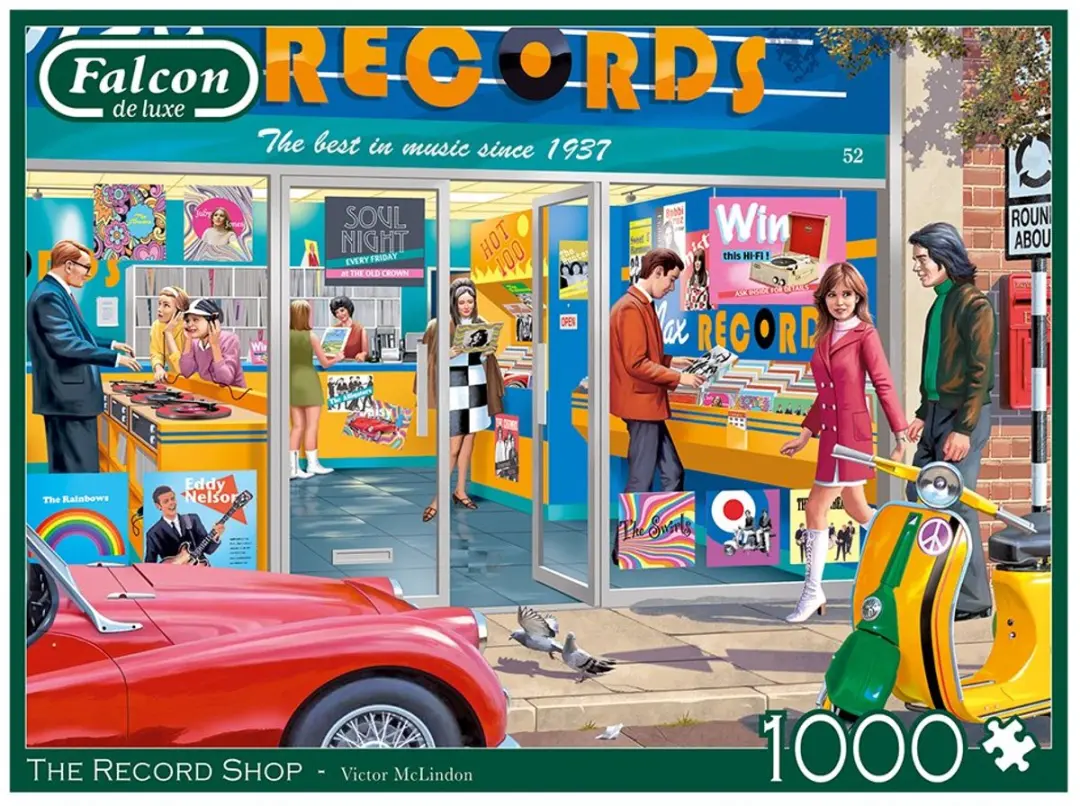 Jumbo Falcon The Record Shop Legpuzzel 1000 Stuks - Multicolor