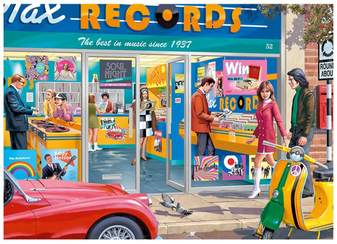 Jumbo Falcon The Record Shop Legpuzzel 1000 Stuks - Multicolor