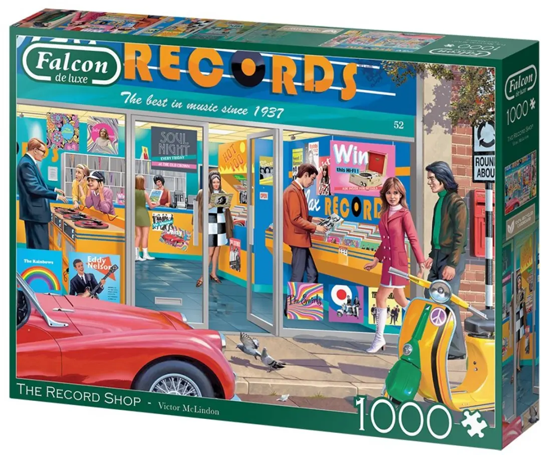 Jumbo Falcon The Record Shop Legpuzzel 1000 Stuks - Multicolor