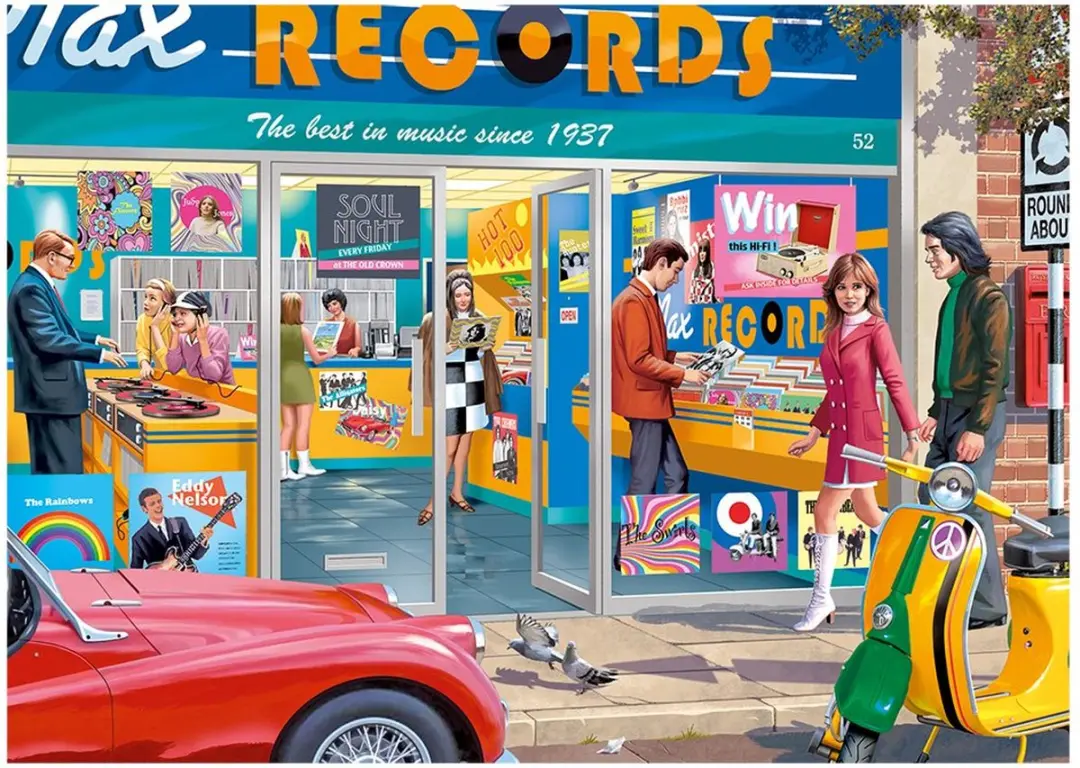 Jumbo Falcon The Record Shop Legpuzzel 1000 Stuks - Multicolor