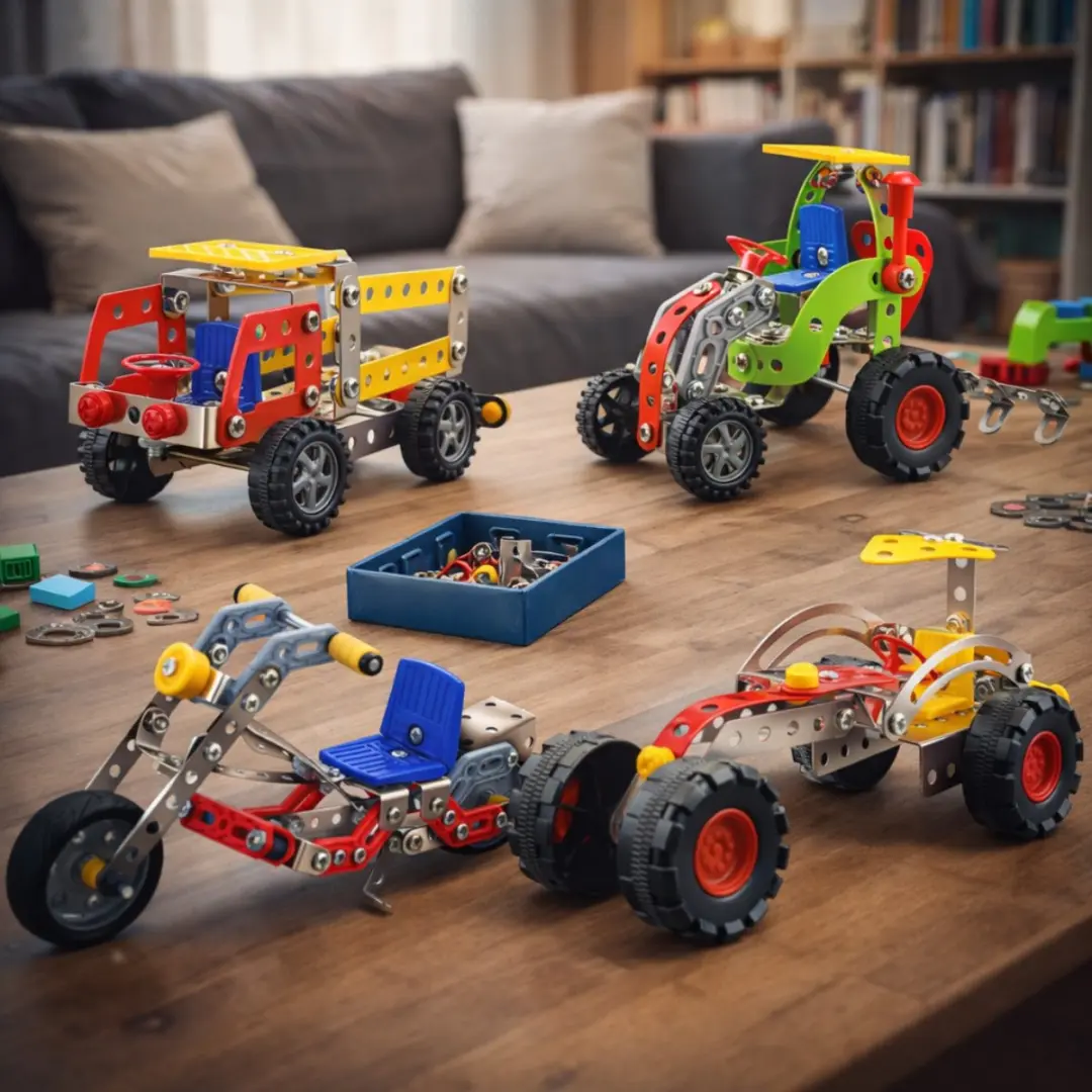 Eddy Toys Metalen Bouwpakket 100 Stuks - Constructiespeelgoed Metaal
