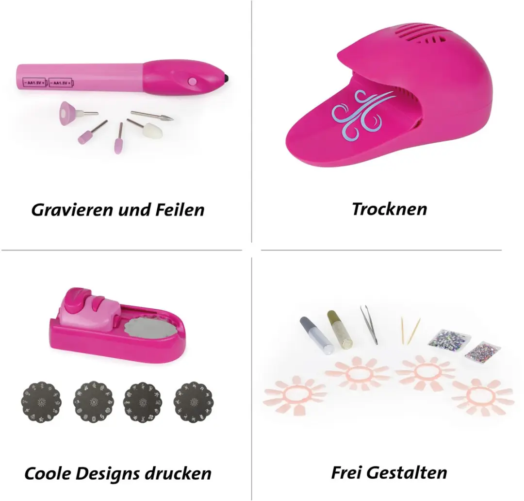 Lena Mani-Pedicure Nagelstudio 58-delig - Multicolor