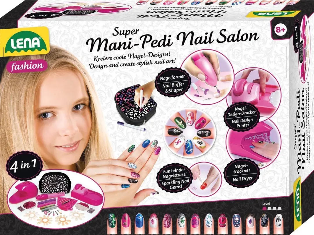 Lena Mani-Pedicure Nagelstudio 58-delig - Multicolor