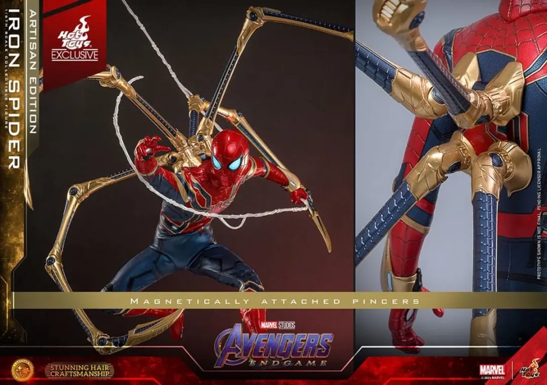 Hot Toys Avengers Endgame Iron Spider Artisan Edition 1/6 Action Figuur - 28cm - Multicolor