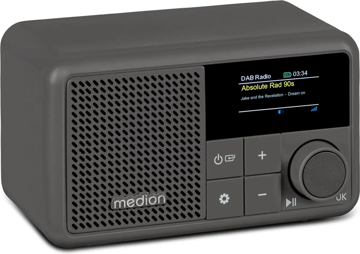 Medion MD44822 Draagbare DAB+ Radio - Grijs - afbeelding 6 van 6
