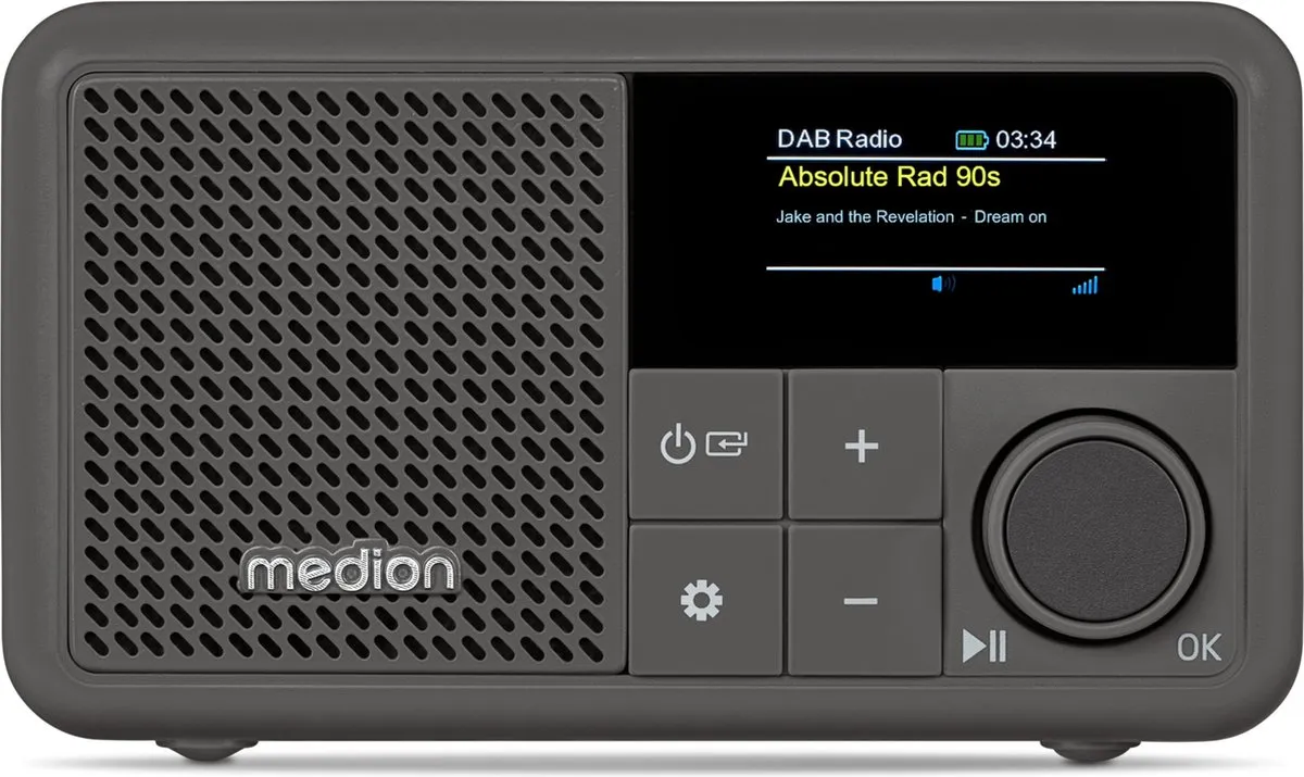Medion MD44822 Draagbare DAB+ Radio - Grijs - afbeelding 5 van 6