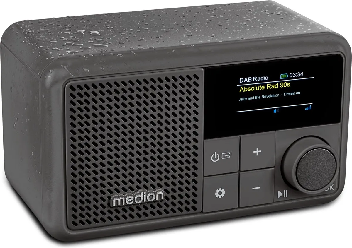 Medion MD44822 Draagbare DAB+ Radio - Grijs - afbeelding 4 van 6