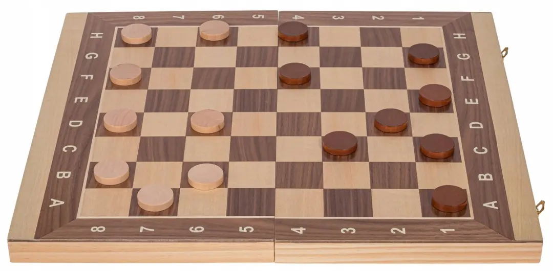 Square Enix Houten Spelbord Schaken Backgammon Dammen 44x44cm