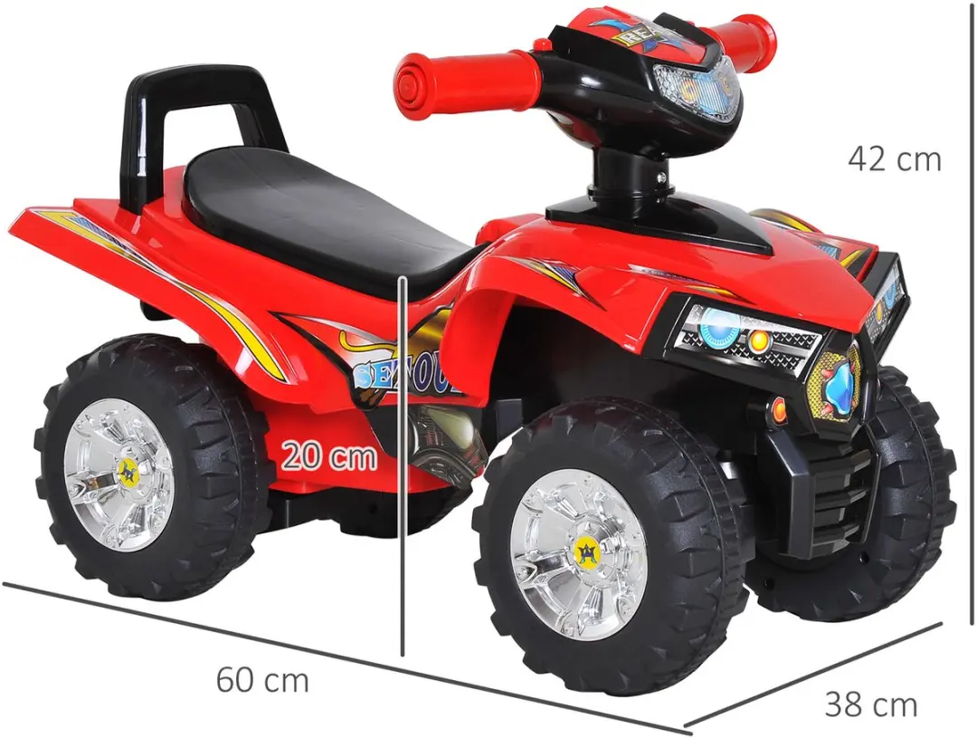 Homcom Kinderschuifauto - 60x38x42cm - Rood