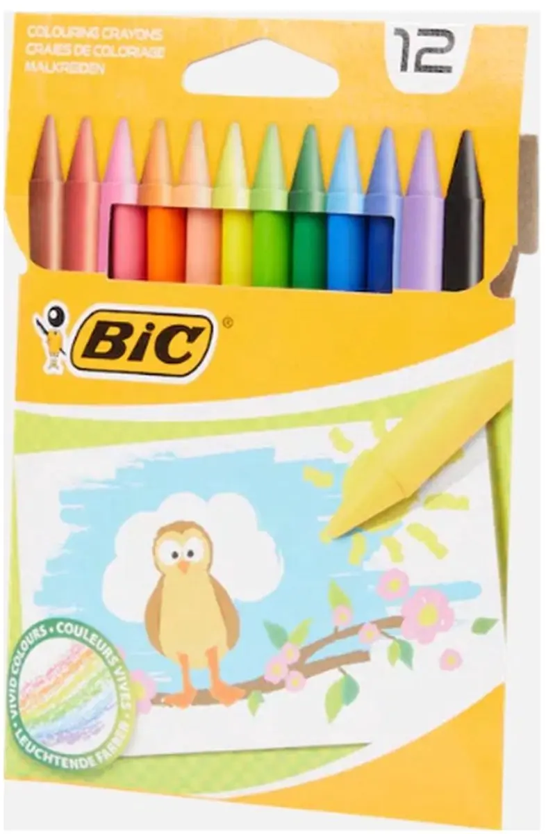 BIC Waskrijt - 12 Kleuren - 24 Stuks (2x12)