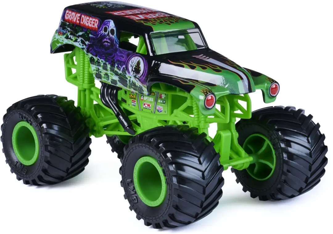 Spin Master Monster Jam Grave Digger 1:24 Metalen Voertuig - Groen/Zwart - afbeelding 6 van 6