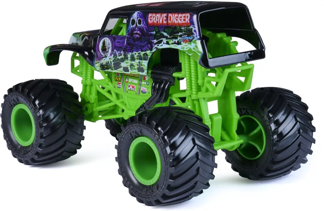 Spin Master Monster Jam Grave Digger 1:24 Metalen Voertuig - Groen/Zwart