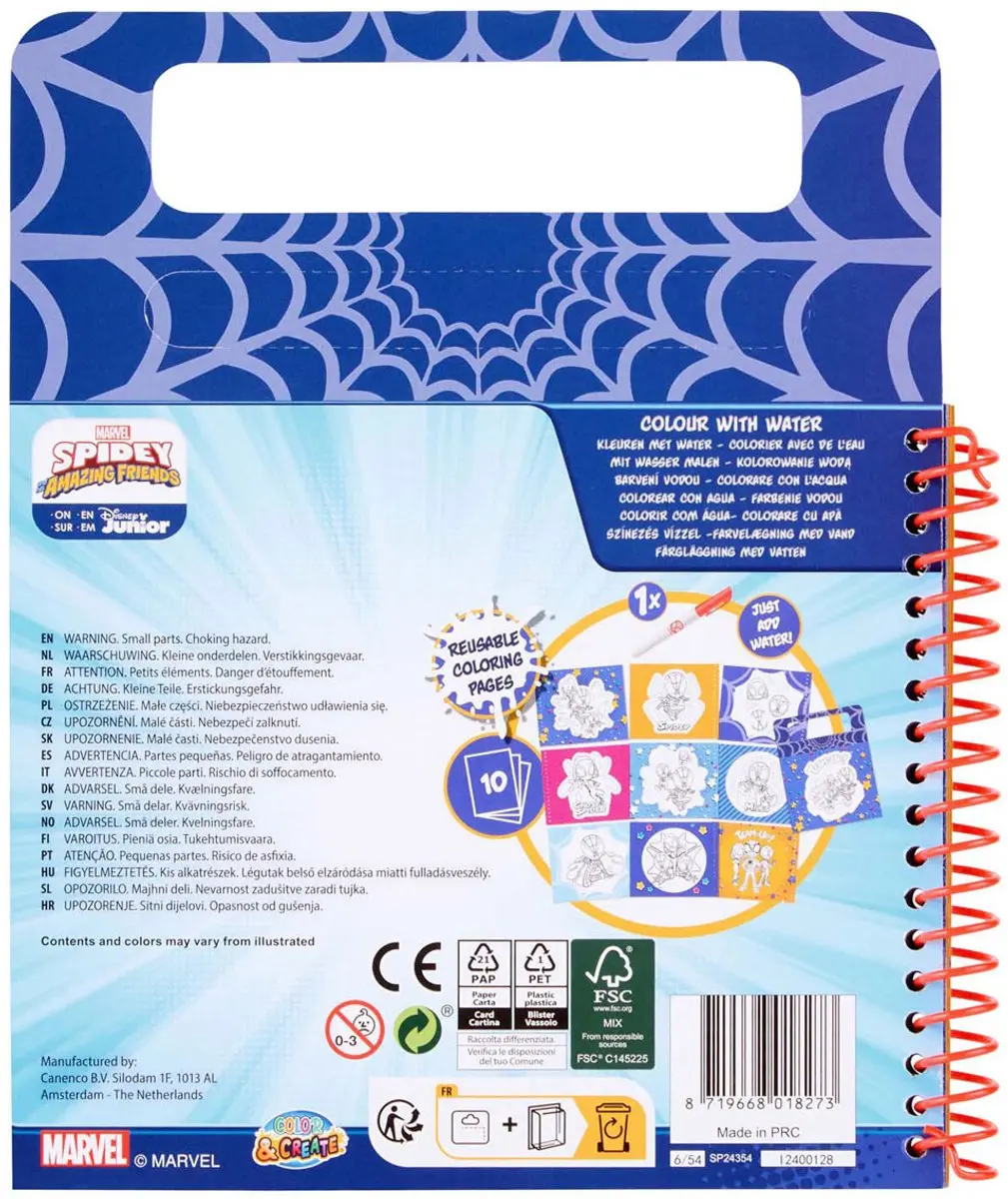 Spider-Man Waterkleurboekje Sp24354 - Meerkleurig