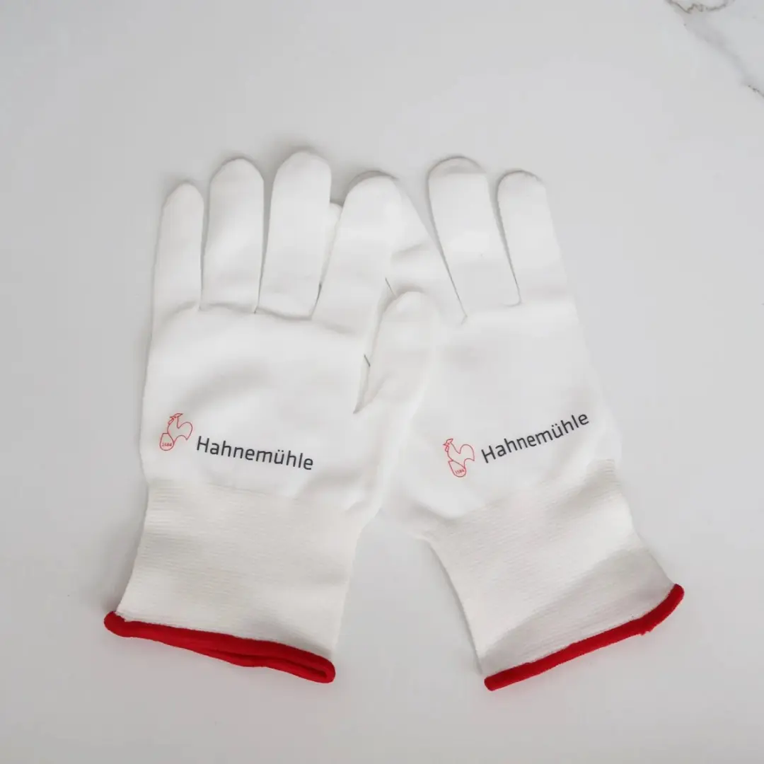 Hahnemühle Gloves Nylon Wit - 2 Paren Maat 8